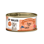 Sparkles Wet Food for Adult Cat with Tuna and Salmon Flakes in Gravy