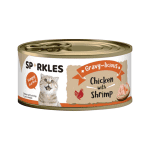 Sparkles Wet Food for Adult Cat with Chicken and Shrimp in Gravy