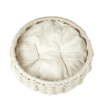 Animal Products Woven Cotton Round Bed