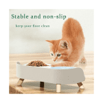 ⁦Double Feeding Bowl on The Stand for Animals⁩ - الصورة ⁦4⁩