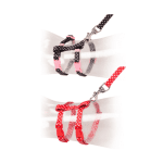 Duvo+ Kitten walking set white dots Black/red
