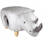 Cat House & Footstool in the Shape of a Rhinoceros