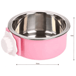 ⁦Stainless Steel Pet Hanging Bowl 2 IN 1 AF108L⁩ - الصورة ⁦2⁩