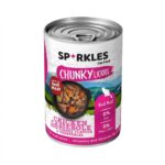 Sparkles Cat Wet Food, Real Meat chunks in Chicken Casserole with Turkey and Vegetables