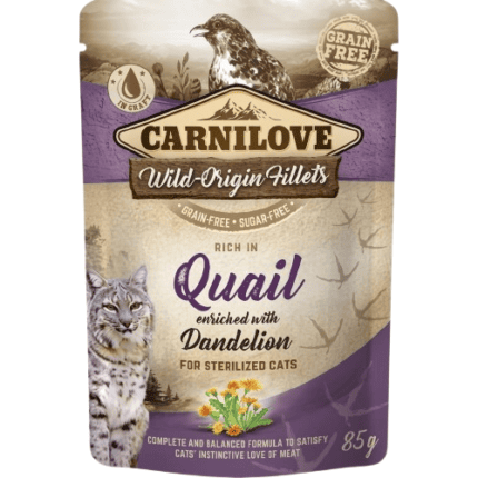 Carnilove Cat Envelopes, Quail Flavor-85g