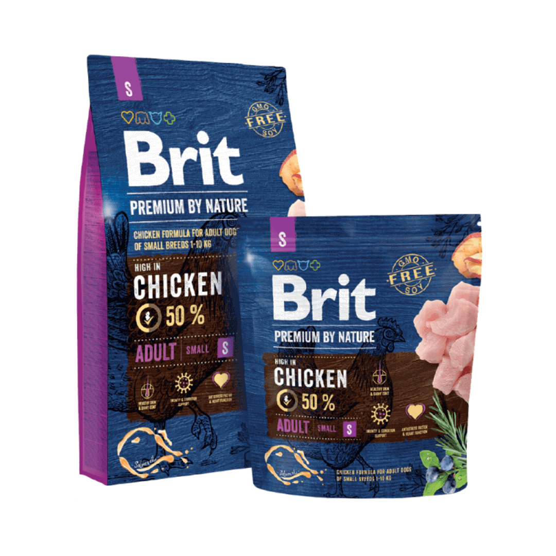 Brit Premium by Nature Dry food for Adult Dogs of Small Breeds طعام بريت بريميوم باي نيتشر الجاف للكلاب البالغة من السلالات الصغيرة - الصورة 1
