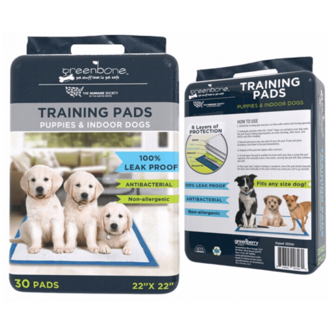 Green Bone | Puppies Training Pads-30 pads 22 x 22cm مفارش تدريب الجراء من جرين بون 30 مفرش 22 × 22 سم - الصورة 1