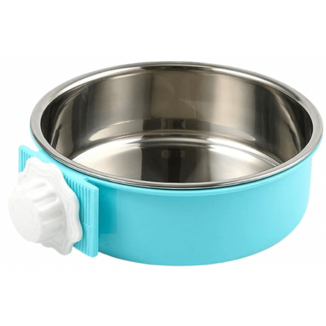 Stainless Steel Pet Hanging Bowl 2 IN 1 AF109M وعاء طعام للحيوانات الأليفة ستانلس ستيل معلق 2 في 1 AF109M - الصورة 1